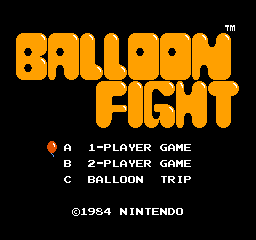 Balloon Fight Title Screen